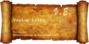 Vastag Erika névjegykártya